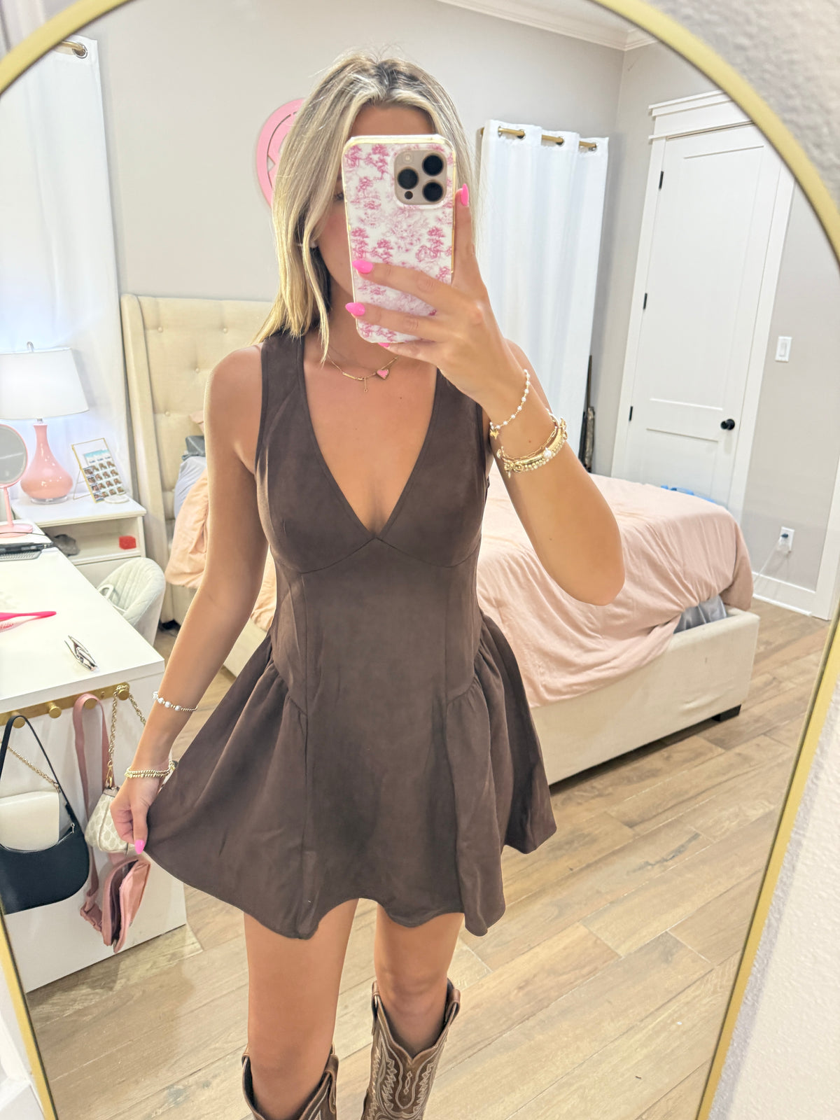Boot Scootin’ Suede Dress