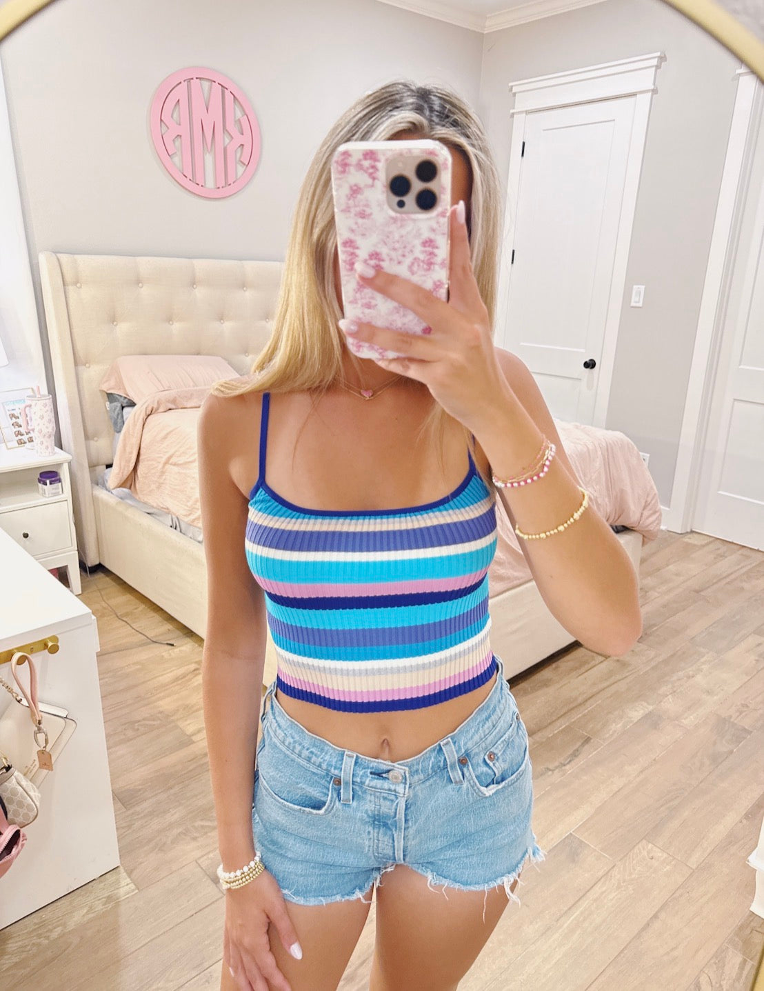 Sea Breeze Striped Tank