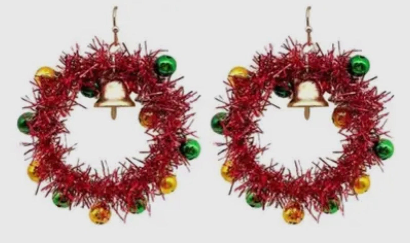 Christmas Wreath Earrings