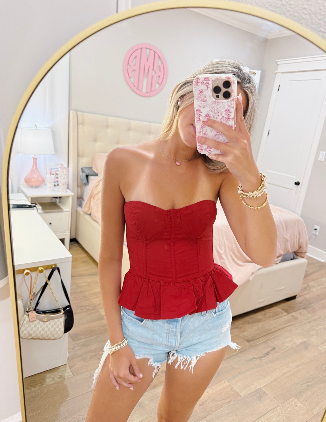 Rosy Corset Top