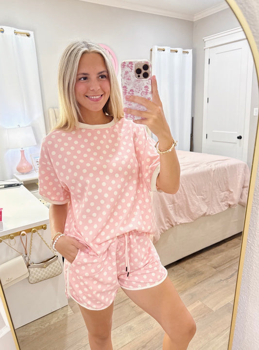 Pinky Polka Dot Set