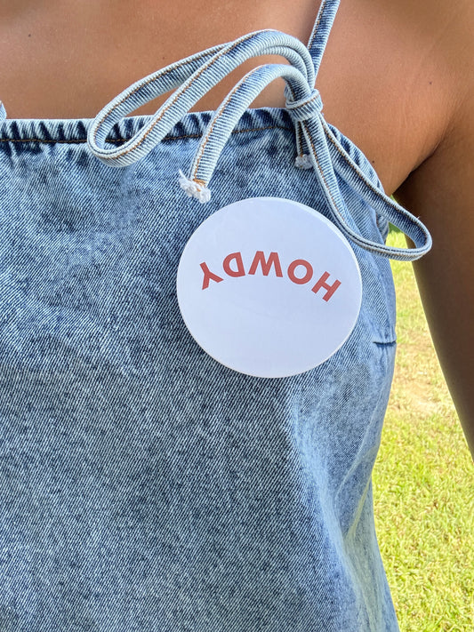 Howdy Game Day Button