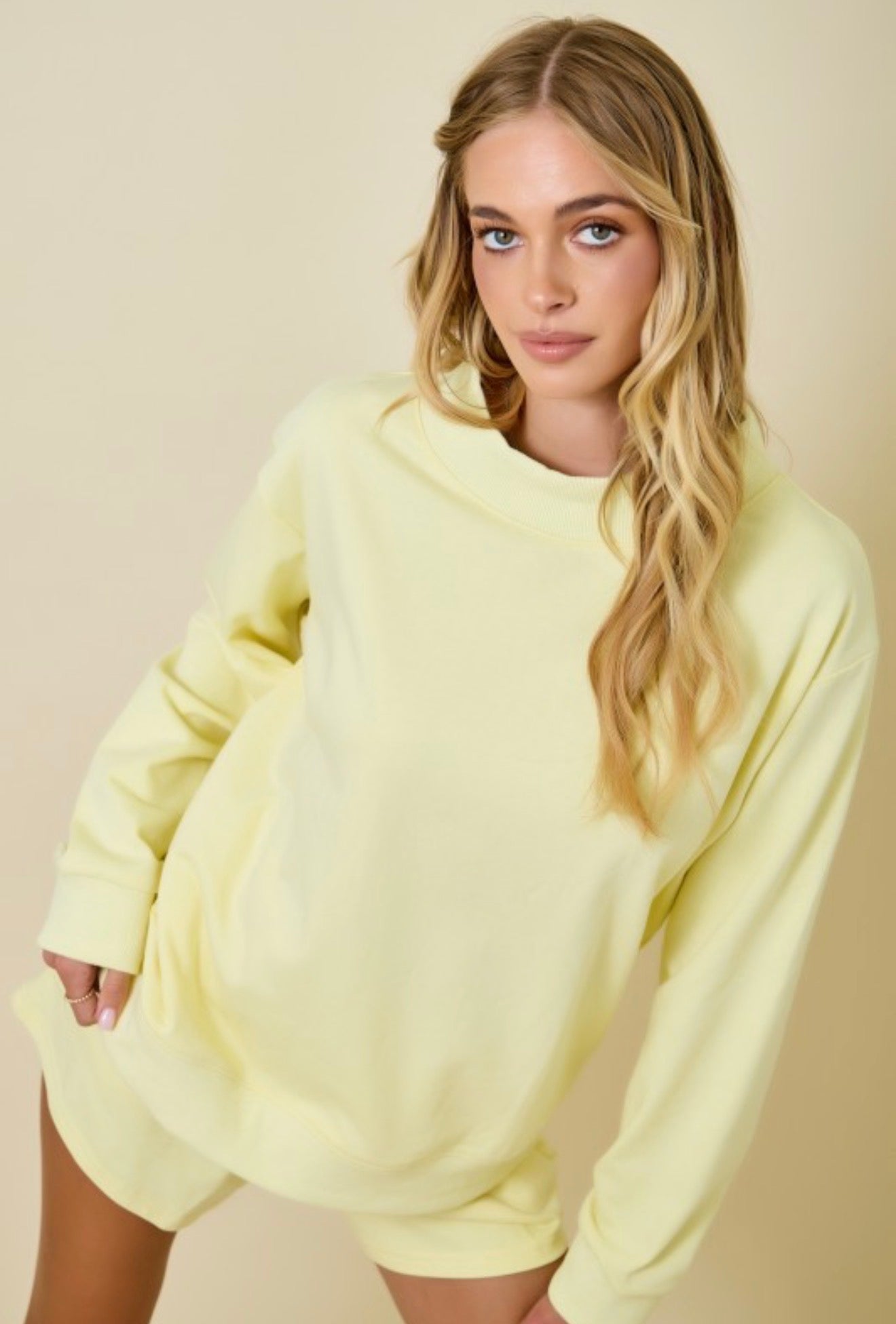 Butter Yellow Mockneck