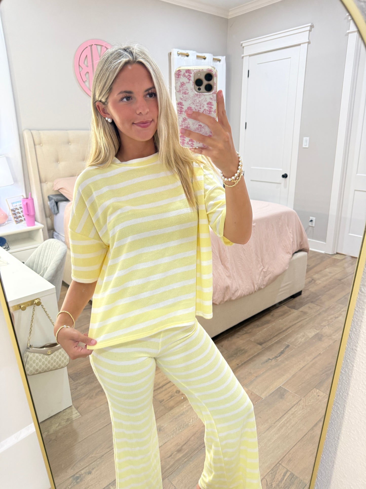 Butter Striped Lounge Set