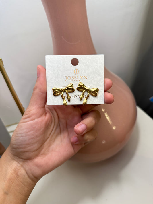 SS Gold Bow Earrings