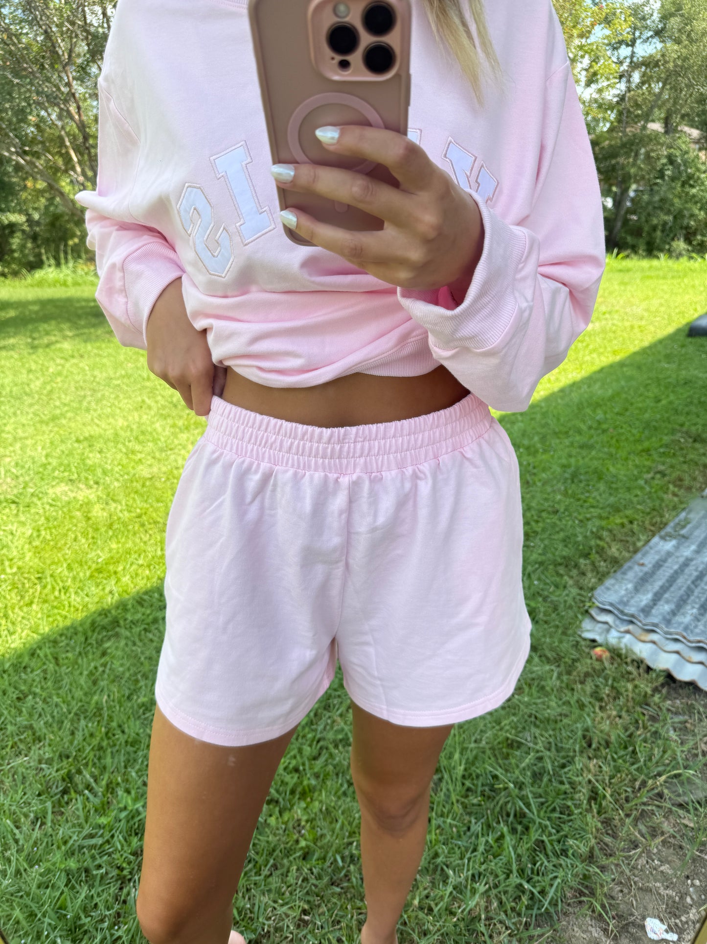 Kiki’s Baby Pink Sweatshorts