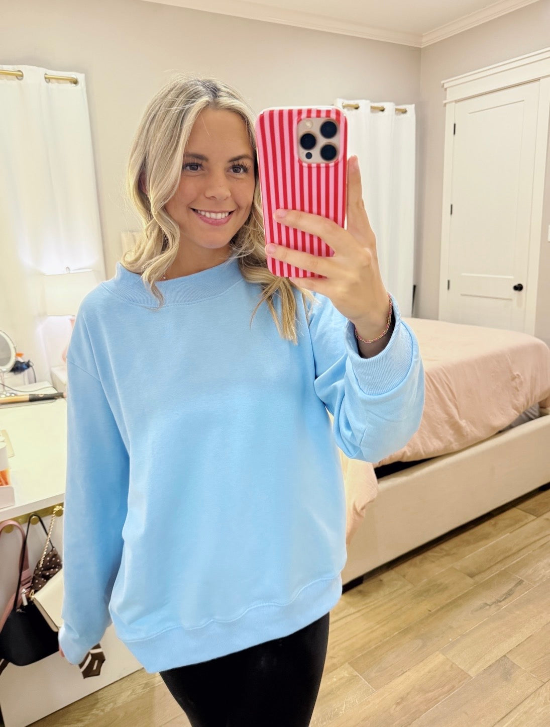 Baby Blue Mockneck