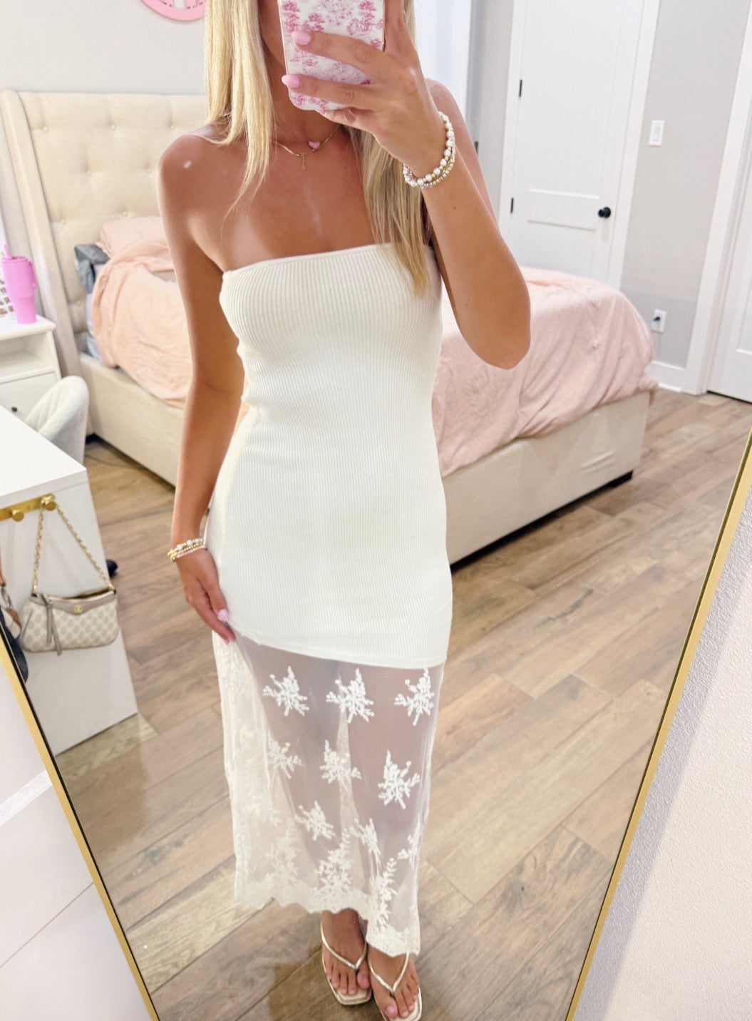 Ivory Lace Maxi Dress