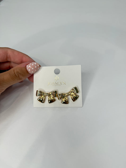 Medium Bow Stud Earrings
