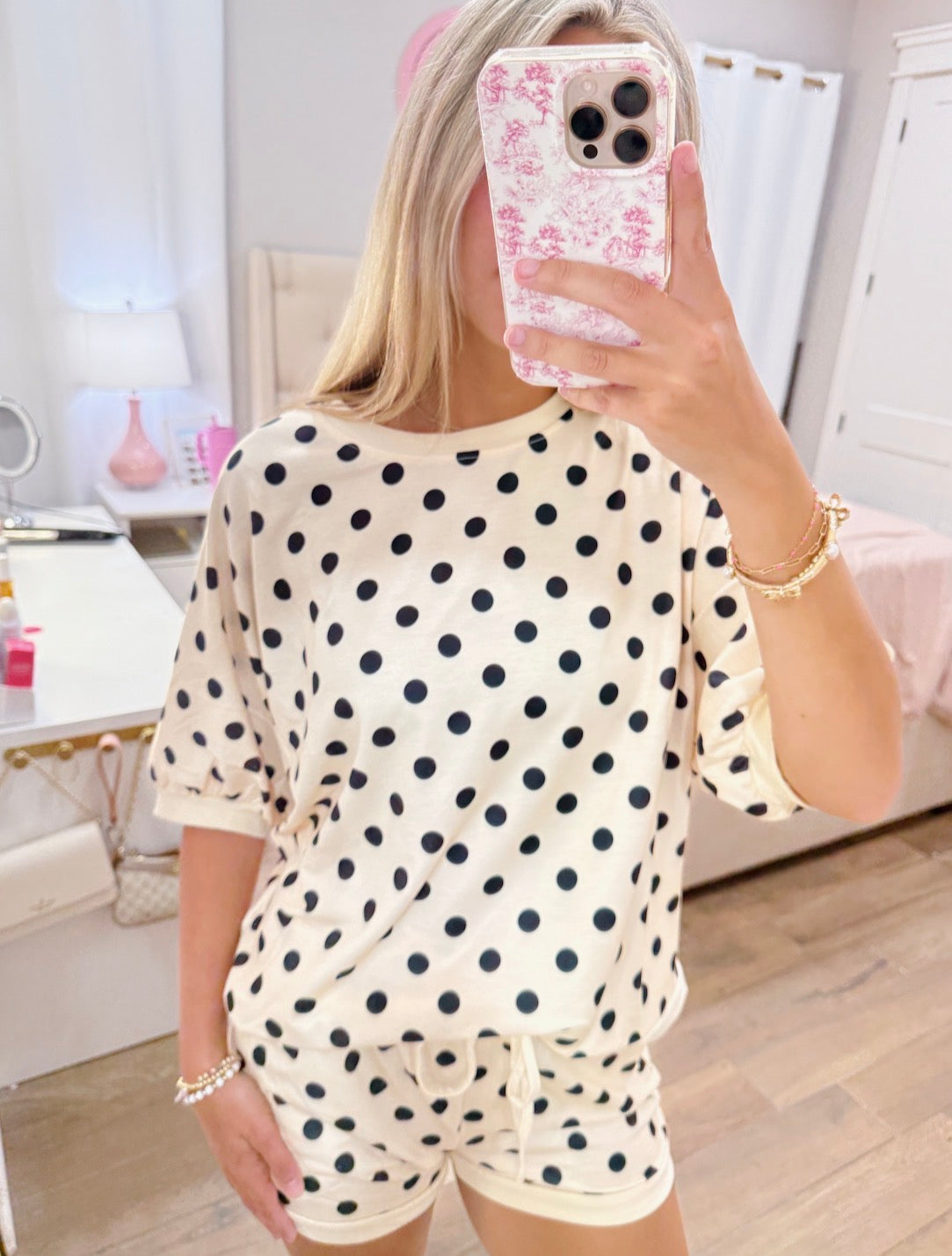 Butter Polka Dot Set
