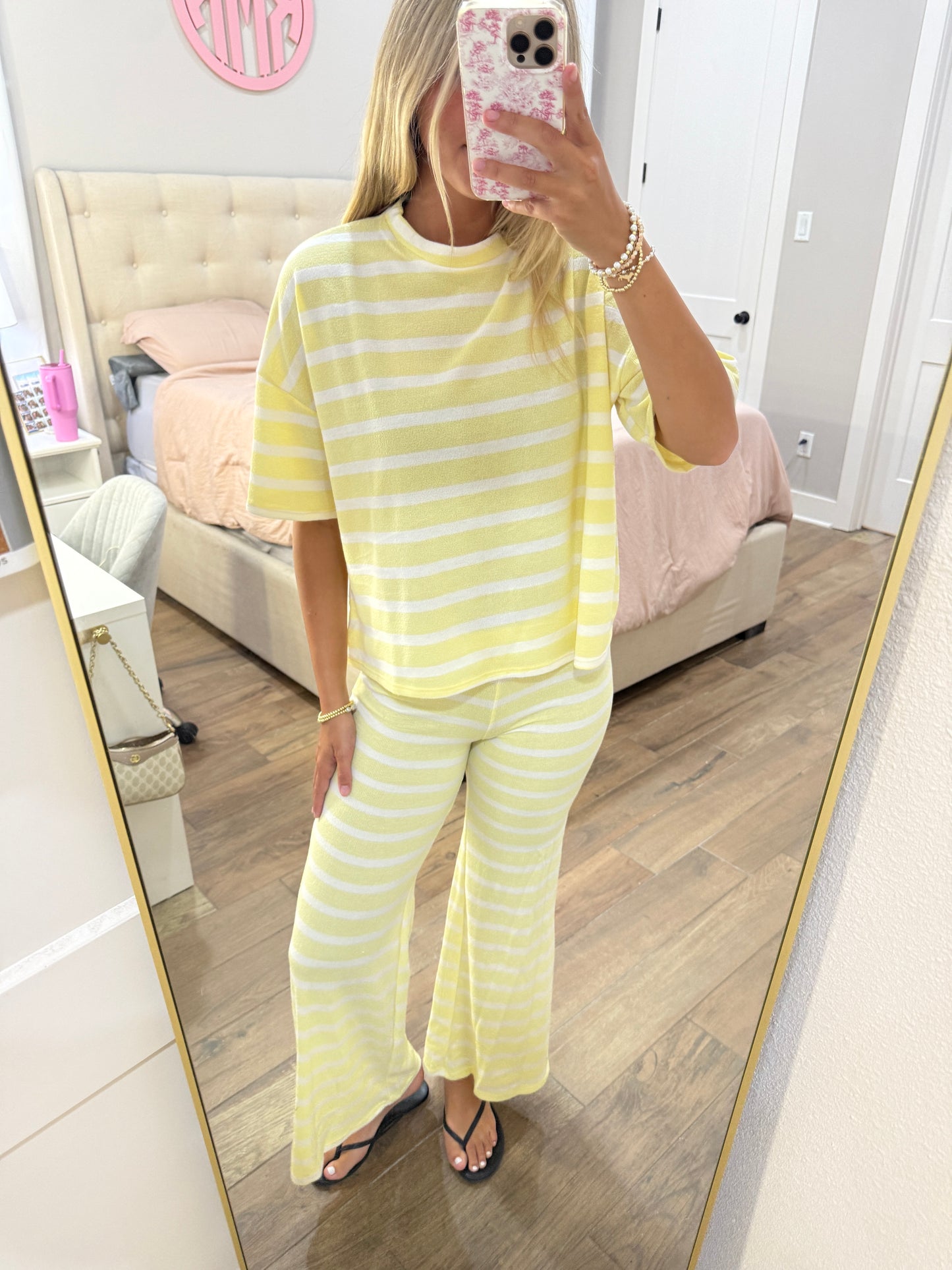 Butter Striped Lounge Set