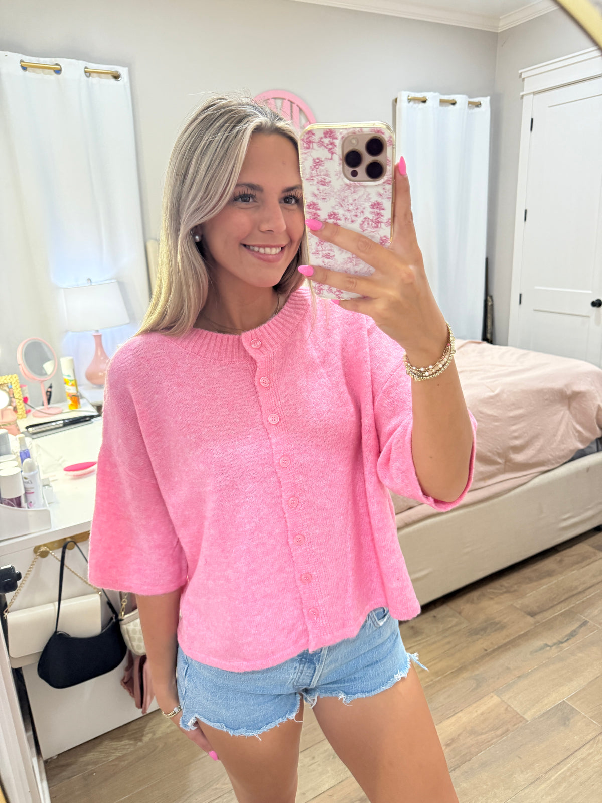 Candy Pink Cardigan