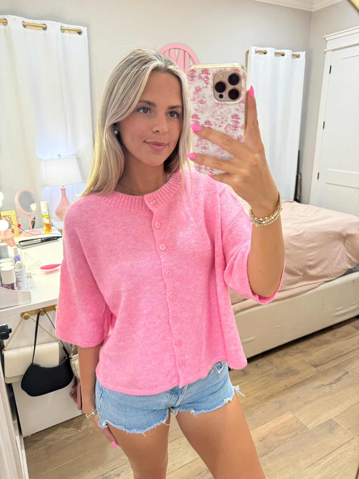 Candy Pink Cardigan