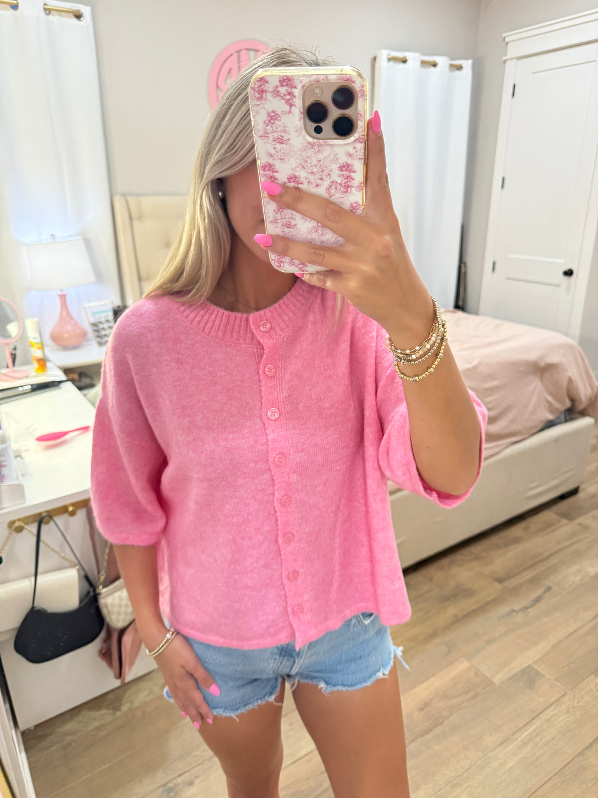 Candy Pink Cardigan