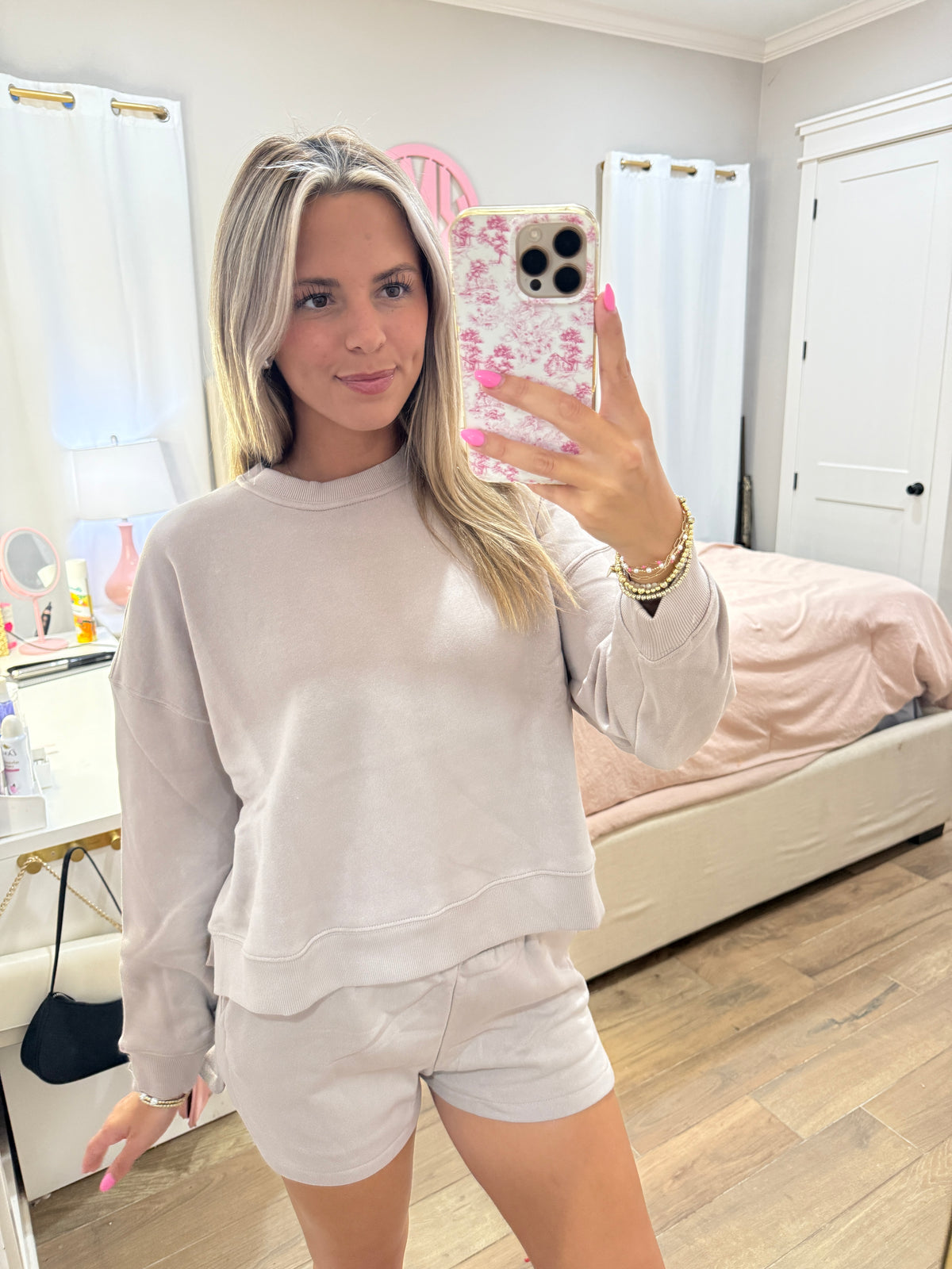 Ash Mocha Fleece Sweater Set