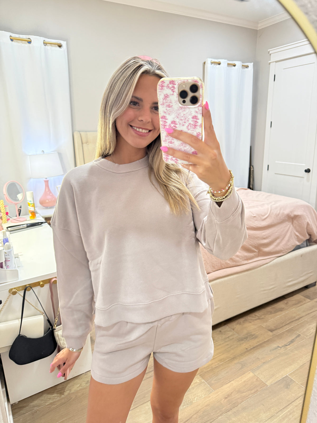 Ash Mocha Fleece Sweater Set