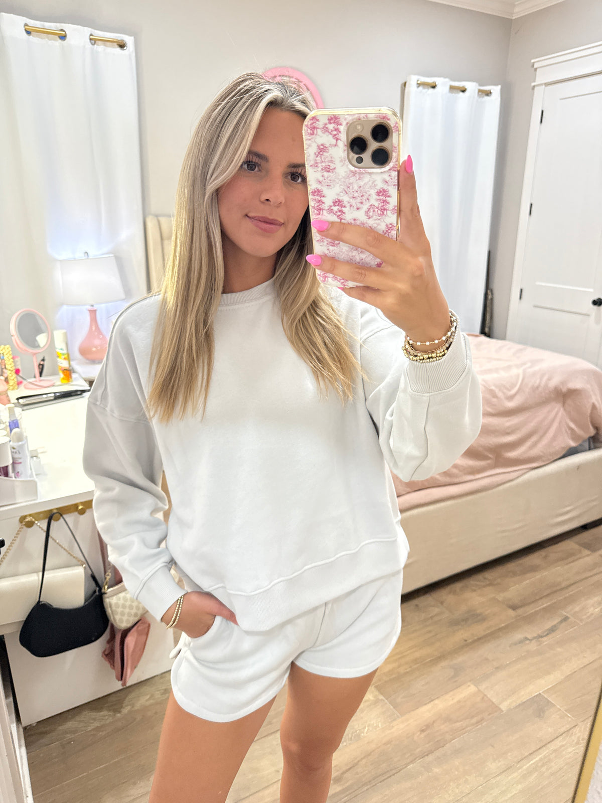 Bone Fleece Sweater Set