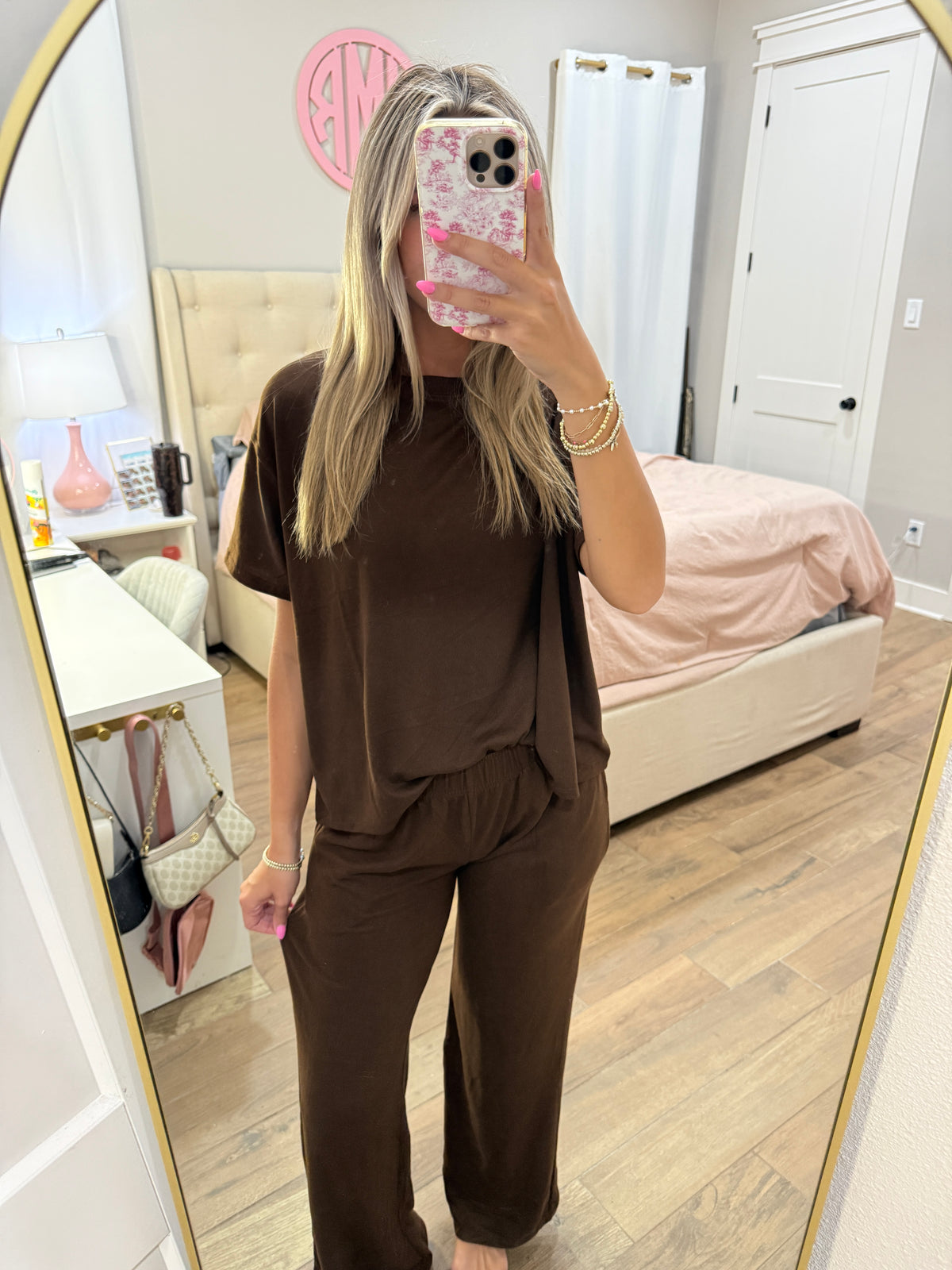 Brown Tee & Pants Set