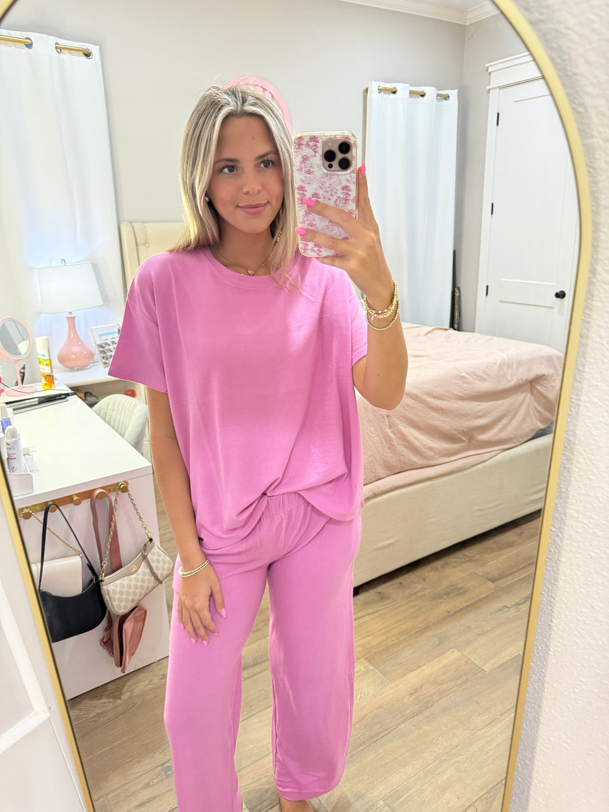 Pink Tee & Pants Set