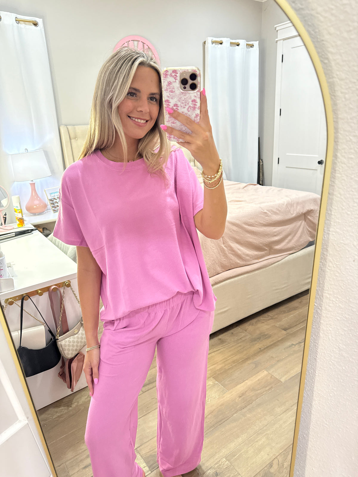 Pink Tee & Pants Set